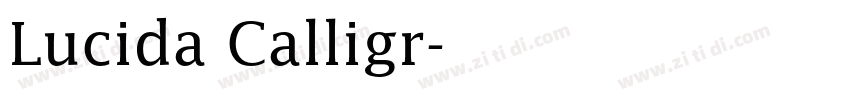 Lucida Calligr字体转换